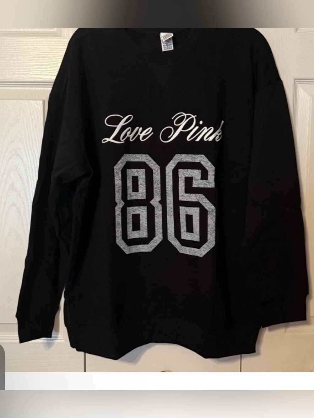 VS PINK Campus Cotton Long Sleeve Tee Shirt  Size XL